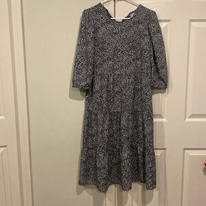 Small Ophelia Rose speckled black and white dress